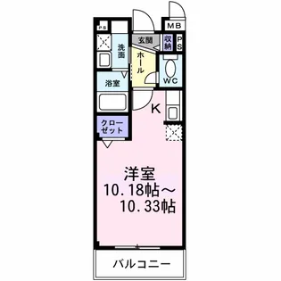 サンハイム武里【1階】の間取り