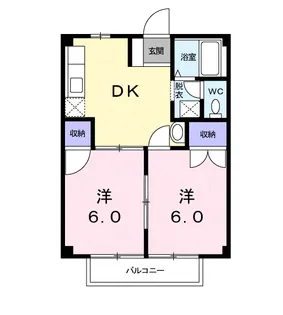 リヒトハイツゆめみ野2【1階】の間取り