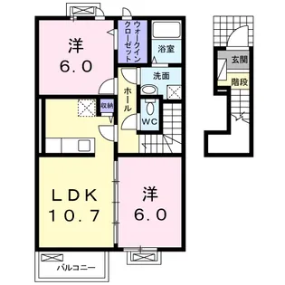 グランツソレアード【2階】の間取り