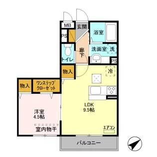 アルカンシェル北越谷【1階】の間取り