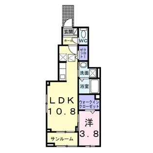 ヴェルドミール【1階】の間取り