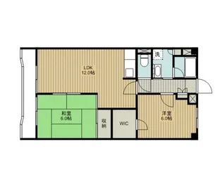グランパレス越谷【105号室号室】の間取り