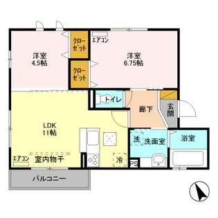 インペリアル【1階】の間取り