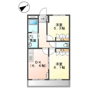 ディアコート・愛【2階】の間取り