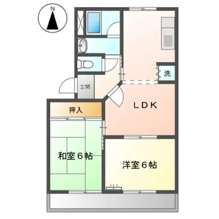 ベルノーブル【4階】の間取り