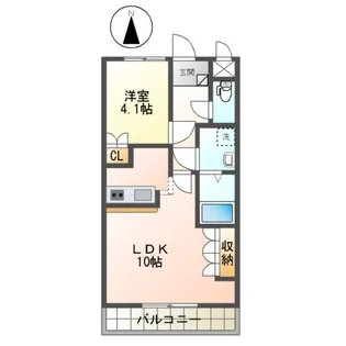 メゾン デ ファミーユ K【1階】の間取り