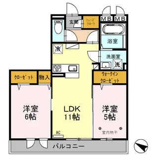 リビエールセレナ【2階】の間取り