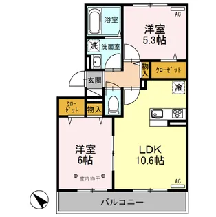 GEMINI【3階】の間取り