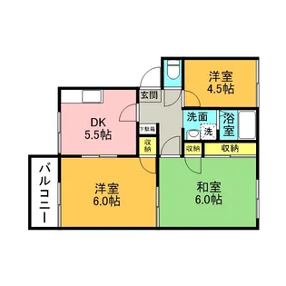 タウニィ長谷川【202号室】の間取り