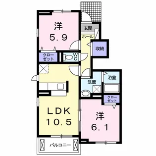 レジデンシアC【1階】の間取り