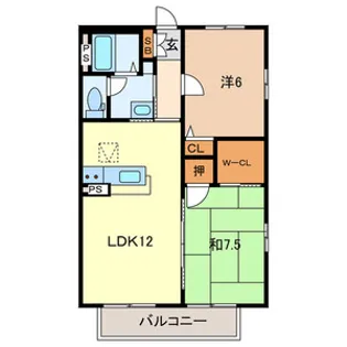モナハイツ【2階】の間取り
