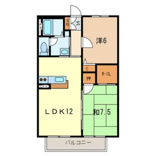 モナハイツ【2階】の間取り