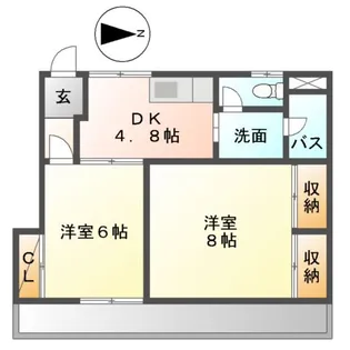 エステート山崎【2階】の間取り