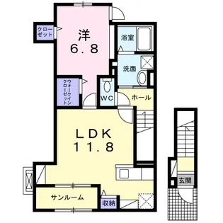 ティアラ【2階】の間取り