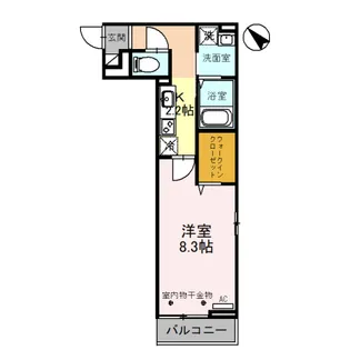 Tスクエア越ヶ谷【3階】の間取り