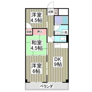 グランドール岸【1階】の間取り