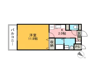 キャメロット新越谷【7階】の間取り
