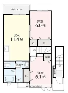 アクロス・ザ・ユニバース【201号室】の間取り