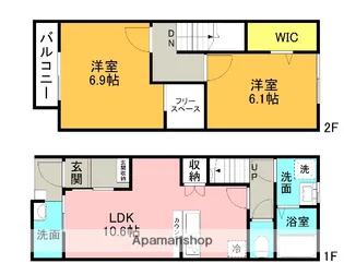 MAISONETTEPARK大道ⅡB棟【1階】の間取り