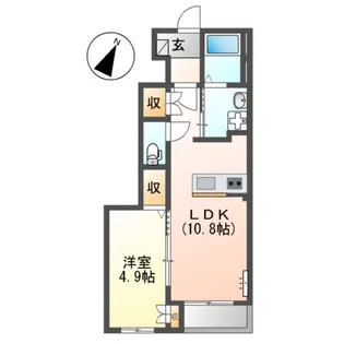 ルオント ヴァロ【1階】の間取り