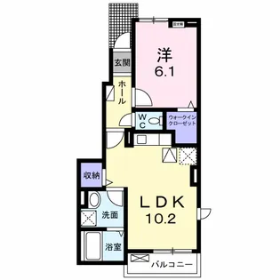 サウス フィオーレ美咲【1階】の間取り