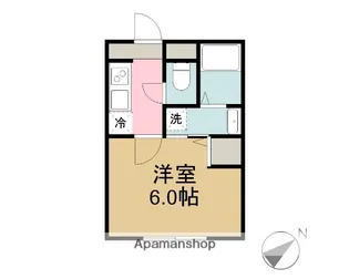 埼玉県越谷市大字袋山【アパート】の間取り