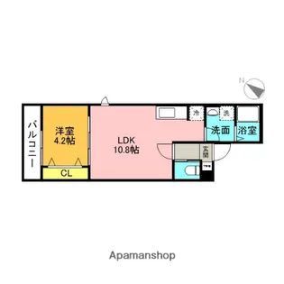 埼玉県越谷市瓦曽根1丁目【アパート】の間取り