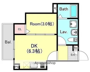 埼玉県春日部市粕壁東3丁目【アパート】の間取り