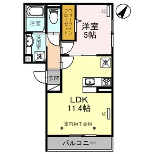 ラシュレステラ【2階】の間取り
