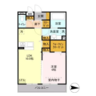 カーサ・セフィーロ【2階】の間取り