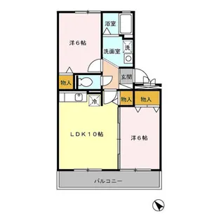 コンフォート嵯峨【1階】の間取り