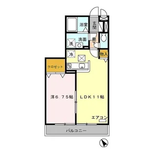 フォリオ春日部【1階】の間取り