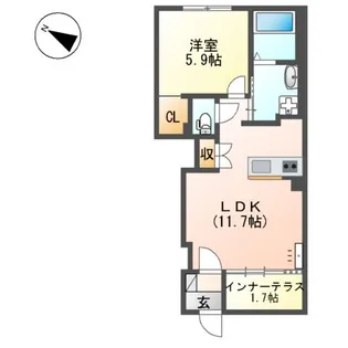 ルオント ハル【1階】の間取り