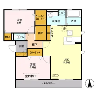 PENNY LANE A【1階】の間取り