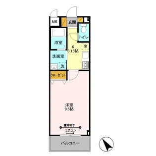 VILLA MISTRAL【3階】の間取り