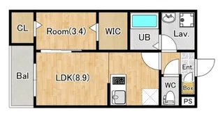 ジーメゾン越谷下間久里【302号室】の間取り
