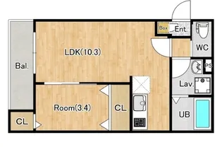 ジーメゾン越谷下間久里【303号室】の間取り