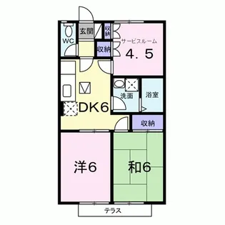 サンライズヒル【1階】の間取り
