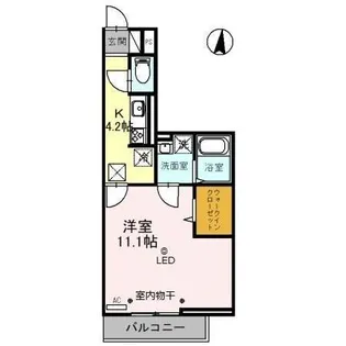 MIELE南越谷【1階】の間取り