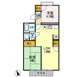 エーエスコーポ【1階】の間取り