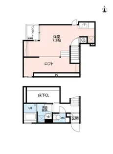 埼玉県春日部市小渕【アパート】の間取り