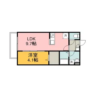 ジーメゾン春日部小渕【101号室】の間取り