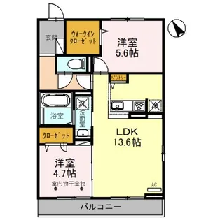 ル・アモント LE AMONT【2階】の間取り