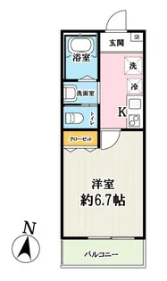 キャッテリー越谷【1階】の間取り