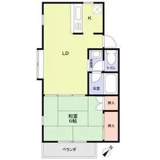 ジュネパレス越谷第43【1階】の間取り