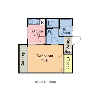 エクセルコーポ【1階】の間取り