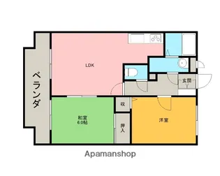 埼玉県越谷市北越谷4丁目【マンション】の間取り