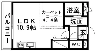 ピュアガーデン美穂【2階】の間取り