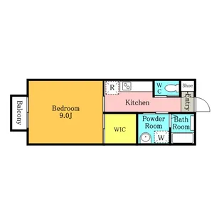 プレベール【107号室】の間取り