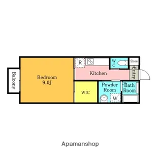 プレベール【206号室】の間取り